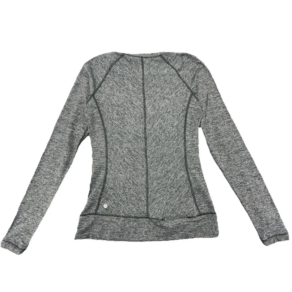 Lululemon Swiftly Tech Long‎ Sleeve Crew Gray Space Dye Size 8